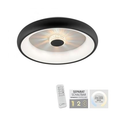 Just Light Ronde plafondlampVertigo zwart Ø 46,5cm - 14384-18