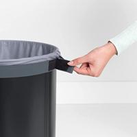 Brabantia Wasbox - 60 liter - kurkendeksel - uitneembare waszak - mat zwart 120022 - thumbnail