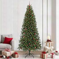 VidaXL Kunstkerstboom met 300 led met standaard groen 240 cm pe en pvc - thumbnail