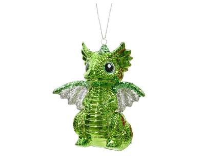 Kersthanger draak 10,5 cm groen Kersthanger draak 10,5 cm groen