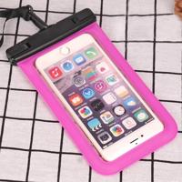 PVC transparante universele IPX8 waterdichte tas met Lanyard voor smartphones onder 6 3 inch (Rose rood) - thumbnail