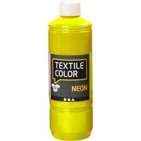 Creativ Company Textile color semi-dekkende textielverf - neon geel, 500ml - thumbnail