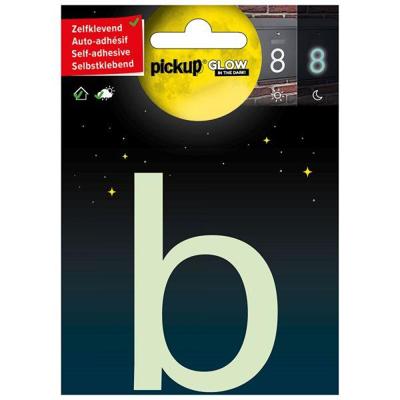 Glow in the dark Letter b - 75 mm zelfklevend. Glow in the dark Letter b - 75 mm zelfklevend.