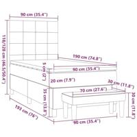 Boxspring met matras stof taupe 90x190 cm - thumbnail