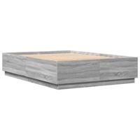 Bedframe met LED-verlichting grijs sonoma eiken 180x200 cm - thumbnail