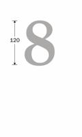 Huisnummer Roman 120mm-8 MGO - thumbnail
