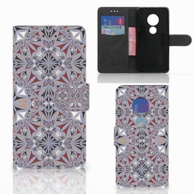 Motorola Moto G7 Play | Bookcase | Flower Tiles Motorola Moto G7 Play | Bookcase | Flower Tiles