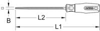 KS Tools 1570306 Vierkante vijl, vorm D, 250 mm, kieb2 Lengte 370 mm 1 stuk(s) - thumbnail