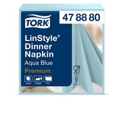 Dinerservet tork linstyle premium 50 vel aquablauw | 240 stuks
