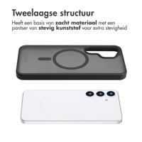 Accezz Rugged Frosted MagSafe Backcover voor Samsung Galaxy S25 Plus Telefoonhoesje Zwart - thumbnail