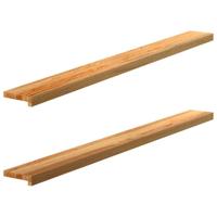 VidaXL Vensterbanken 2 st 160x15x2 cm massief eikenhout lichtbruin - thumbnail
