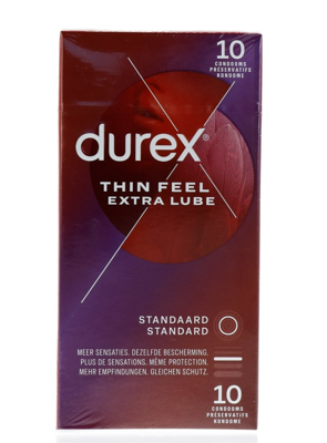 Durex Thin Feel (Extra Lube) Condooms 10 stuks