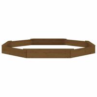 VidaXL Zandbak met bankjes achthoekig massief grenenhout honingbruin - thumbnail