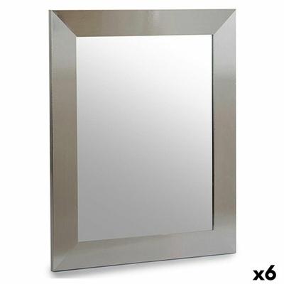 Wandspiegel Gift Decor Zilverkleurig 39 x 1,5 x 49 cm 39 x 49 x 2 cm Rechthoekig (6 Stuks)