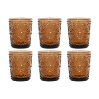 Glazenset Home ESPRIT Amber Kristal (6 Stuks) - thumbnail