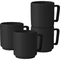 BerlingerHaus Mokset 4-delig mat zwart - thumbnail