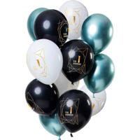 Folat Ballonnen luxury emerald jubileum 1 jaar 30 cm set van 12 | 24 stuks - thumbnail