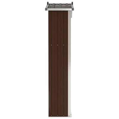 VidaXL Tuinschuur 116x45x175 cm gegalvaniseerd staal bruin