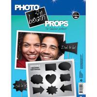 Photo booth props set schrijfbaar 8 stuks - thumbnail