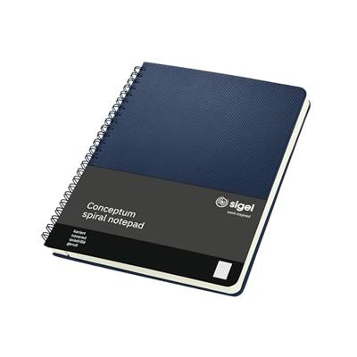 Sigel Spiraalblok Conceptum Hardcover CO826 Donkerblauw DIN A5 Geruit Aantal paginas: 80