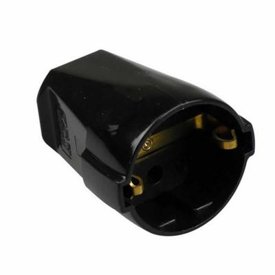 Contrastekker met randaarde PVC kleur zwart