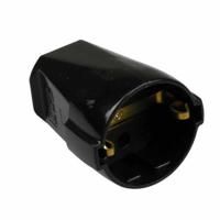 Contrastekker met randaarde PVC kleur zwart - thumbnail