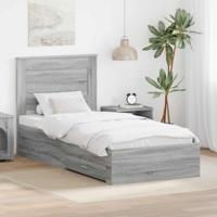 Bedframe met lade met hoofdeinde met opslag Bewerkt hout - thumbnail