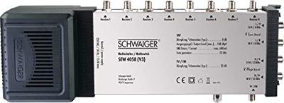 Schwaiger SEW4058 Satelliet multiswitch Ingangen (satelliet): 5 (4 satelliet / 1 terrestrisch) Aantal gebruikers: 8 Schwaiger SEW4058 Satelliet multiswitch Ingangen (satelliet): 5 (4 satelliet / 1 terrestrisch) Aantal gebruikers: 8
