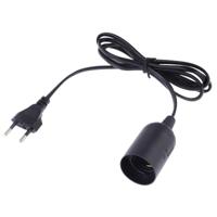 E27 Wire Cap lamp houder kroonluchter stopcontact met 1.5 m verlengkabel EU stekker (zwart) - thumbnail
