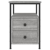 Nachtkastjes 2 st 34x35,5x50 cm bewerkt hout grijs sonoma eiken - thumbnail