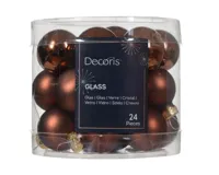 Kerstballen Glas Ø2,5cm Espresso Bruin 24st - thumbnail