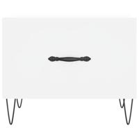 Salontafels 2 st 50x50x40 cm bewerkt hout wit - thumbnail