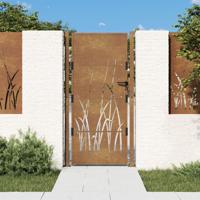 VidaXL Poort grasontwerp 100x200 cm cortenstaal - thumbnail