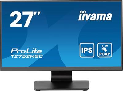 Iiyama ProLite T2752MSC-B1AG Touchscreen monitor Energielabel: E (A - G) 68.6 cm (27 inch) 1920 x 1080 Pixel 16:9 5 ms HDMI, DisplayPort, Audio-Line-out, USB