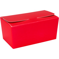 Ballotin | karton + PP | 250gr | 113x62x55mm | rood/goud | 200 stuks - thumbnail