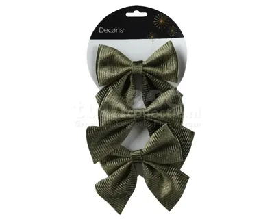Kerststrik Groen 12cm 3st