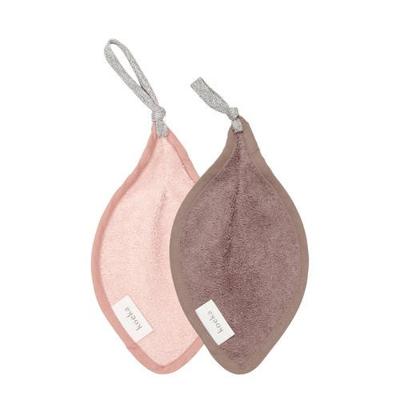 Koeka Dijon Organic speendoekje - set van 2 plum/shadow pink Koeka Dijon Organic speendoekje - set van 2 plum/shadow pink