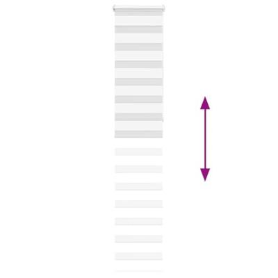 VidaXL Zebra rolgordijn 50x230 cm stofbreedte 45,9cm polyester wit