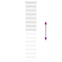 VidaXL Zebra rolgordijn 45x230 cm stofbreedte 40,9 cm polyester wit - thumbnail