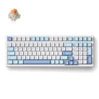 MCHOSE G98 Pro Blue Flame Orange Wireless Tri-Mode Custom Mechanical, gaming toetsenbord (Wit/blauw, US lay-out, TTC Flame Orange, 98%, RGB, Hot swap, Double-Shot PBT, draadloos / Bluetooth / USB-C) - thumbnail