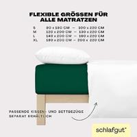 Schlafgut Schlafgut EASY Jersey Elasthan Hoeslaken M - 120x200 - 130x220 690 Green Deep - thumbnail