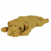 Toi Toys stretch bulldog 17 cm lichtbruin - thumbnail
