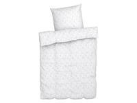 LIVARNO home Dekbedovertrek 140 x 200 cm (Bladeren/wit/lichtgrijs) - thumbnail
