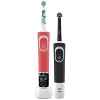 Oral-B D103 Black + D100 Star Wars D103.413.3-D100.410.2K Elektrische kindertandenborstel Roterend / oscillerend Rood/wit, Zwart/wit - thumbnail