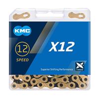 KMC X12 Ketting 12-speed 126-schakels Zwart - Goud - thumbnail