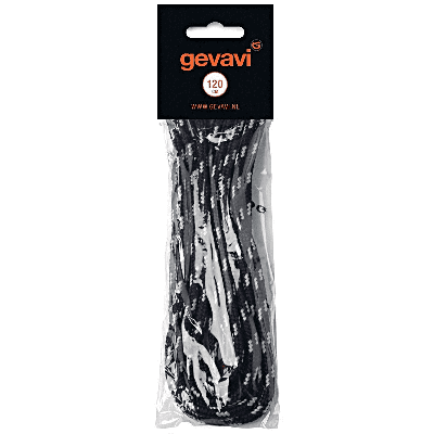 Gevavi Veters Paar Zwart/Grijs 90cm VETE06090 Gevavi Veters Paar Zwart/Grijs 90cm VETE06090