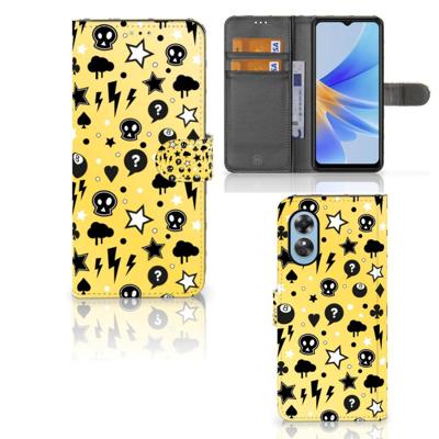 Telefoonhoesje met Naam OPPO A17 Punk Geel Telefoonhoesje met Naam OPPO A17 Punk Geel