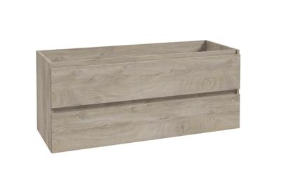 Onderkast BWS Lyanna 120x46 cm 2 Laden 2 Uitsparingen Grijs Eiken