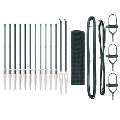 VidaXL Afrasteringspaal groen 25 x 0,4 m (25 x 25 mm gaas)