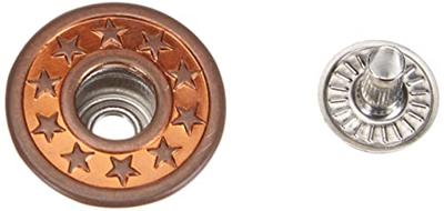 Jeansknopen open kap ster 17mm oud brons